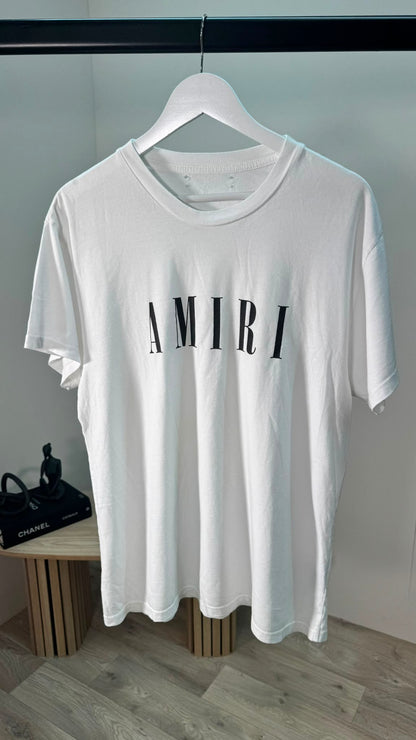 Amiri White Logo  T-Shirt – Medium