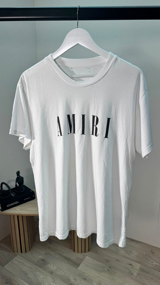 Amiri White Logo  T-Shirt – Medium