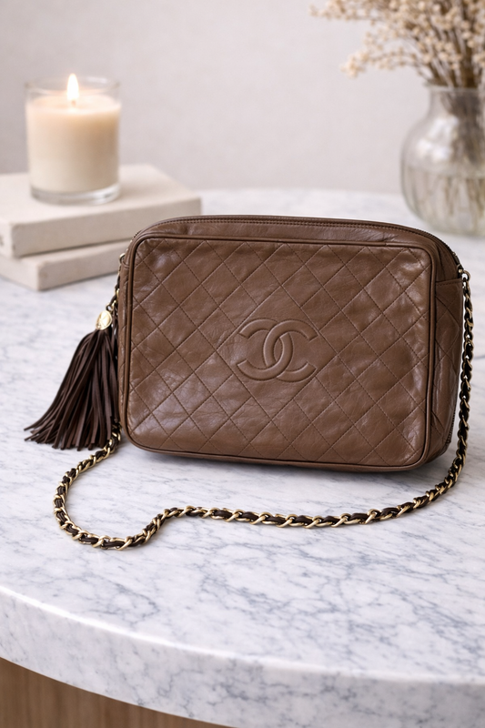 Chanel Vintage Chanel Lambskin Large Camera Bag
