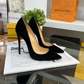 Christian Louboutin So Kate 120 Veau Velour Black Heels - UK 3