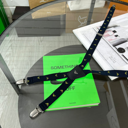Kids Armani Navy & Yellow Braces - Age 2/3
