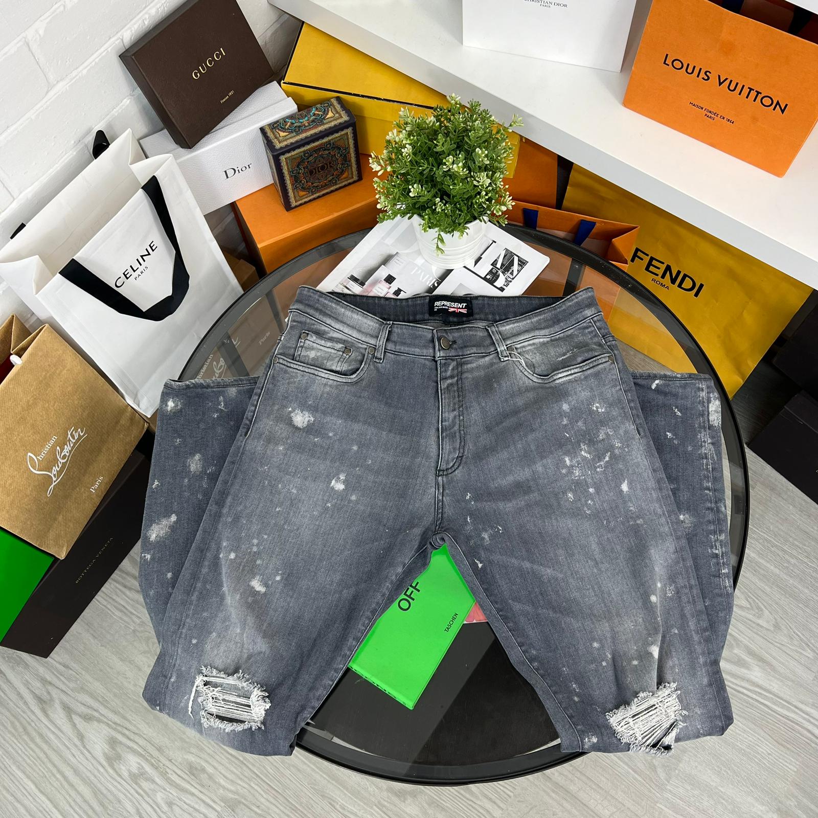 Louis Vuitton Paris jeans new with tags size waist 36