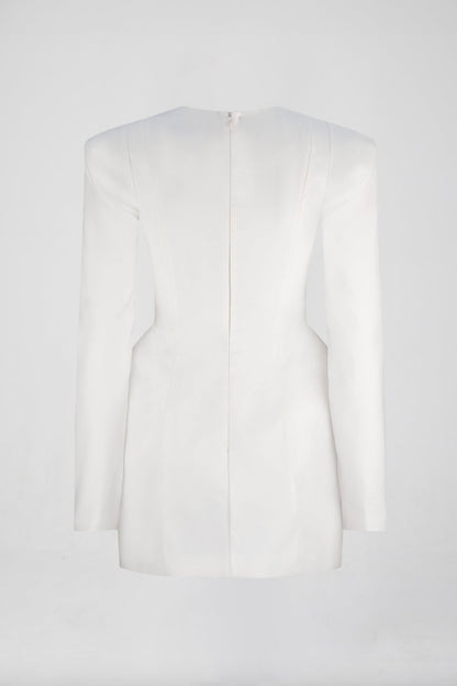 Atoir White Multi Button Structured Florance Dress- UK 6