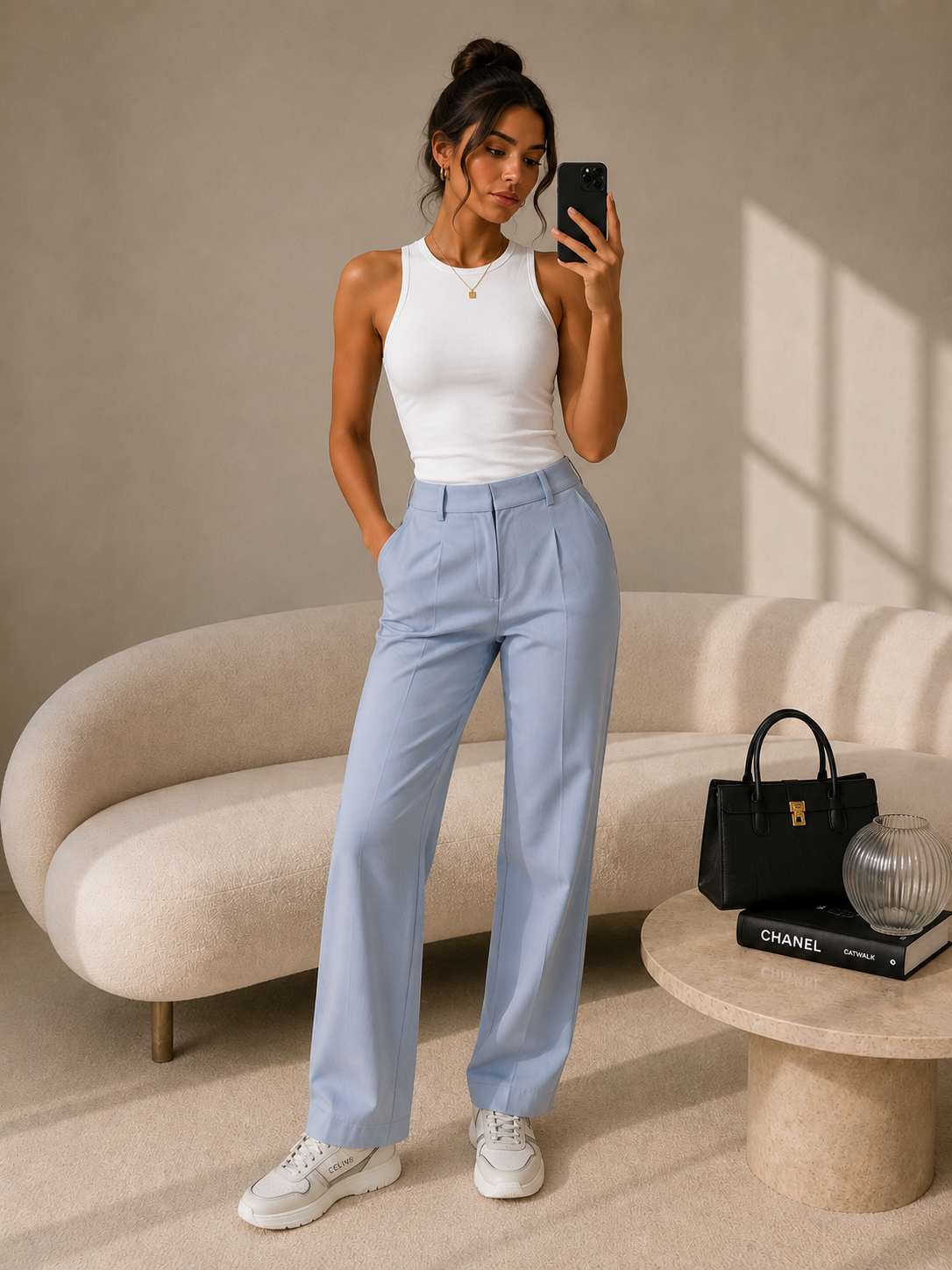 Alexander Wang Active Stretch Bodycon Pants In Blue – UK 8