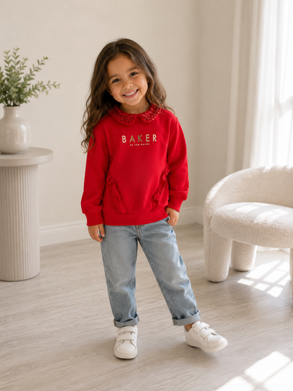 Kids Ted Baker Red Jumper – Age 3-4