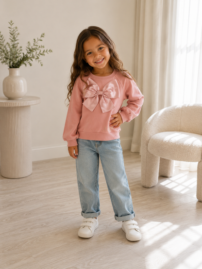 Kids Ted Baker Pink Bow Jumper – Age 3-4