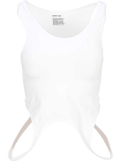 Helmut Lang White Tie Top - M/L