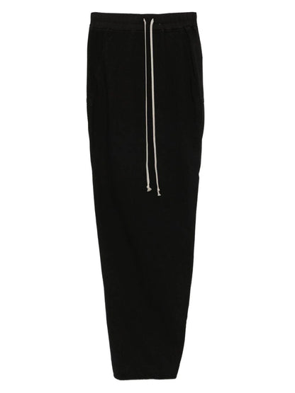 Rick Owens Black & White Drawstring Maxi Skirt - Medium