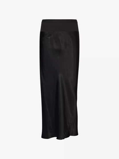 Rick Owens Black Long Silk Skirt - UK 8