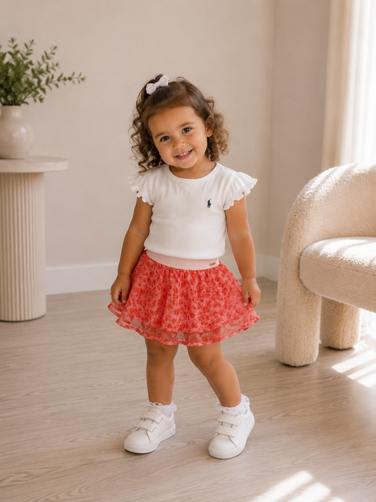 Kids Kenzo Orange Print Skirt – Age 2