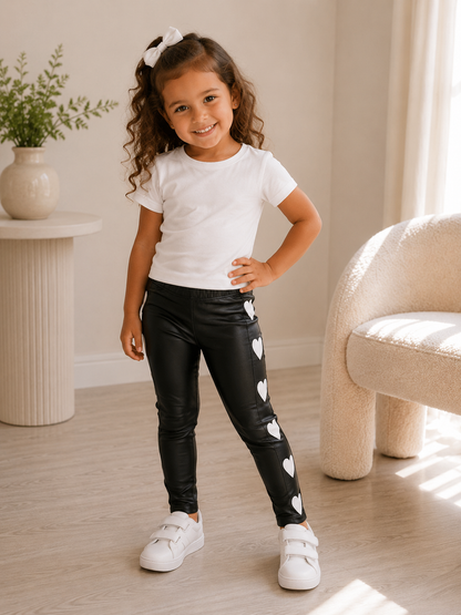 Kids Monnalisa Leather Look Leggings – Age 4