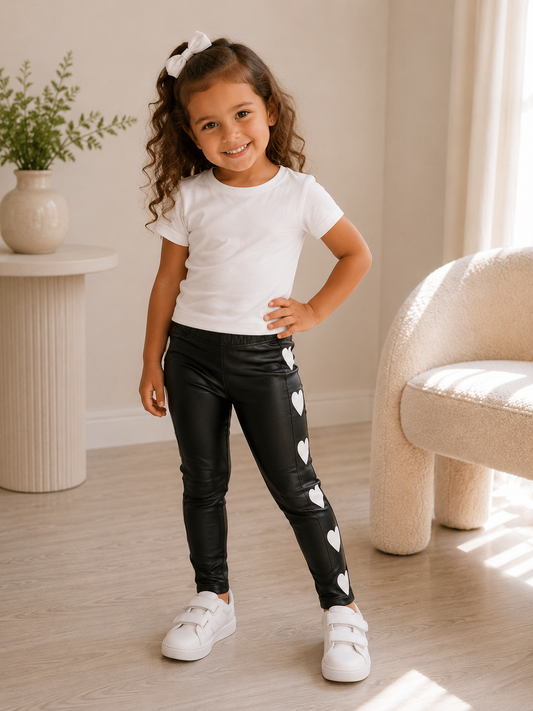 Kids Monnalisa Leather Look Leggings – Age 4