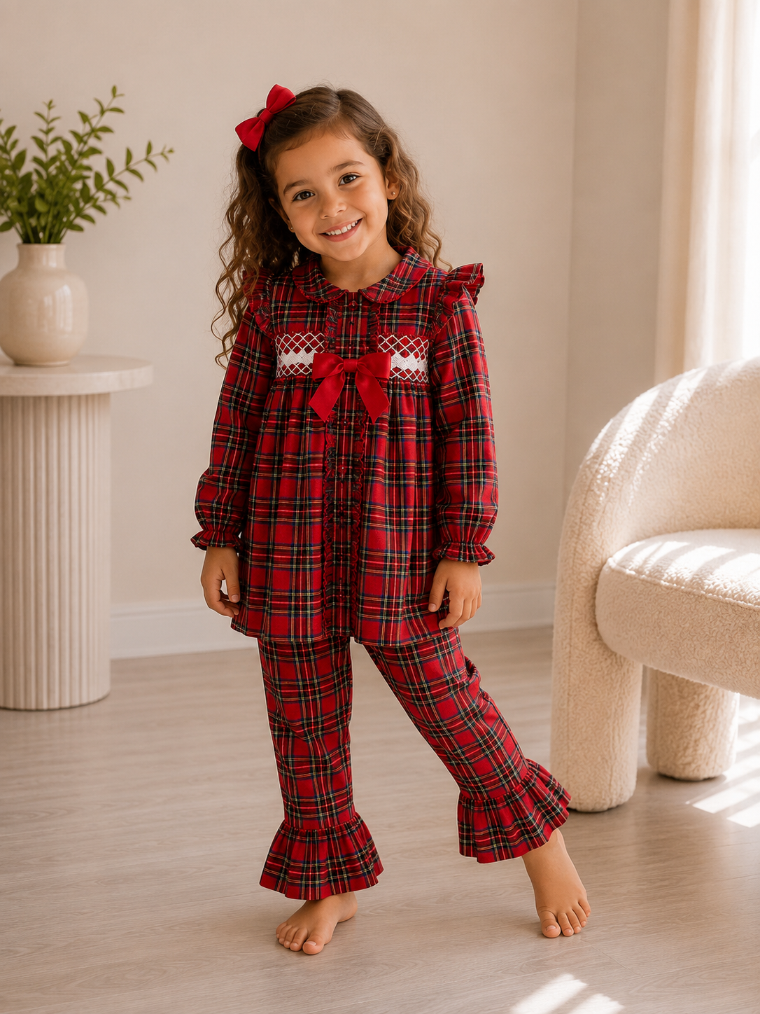 Kids Caramelo Tartan PJ Set – Age 4-5