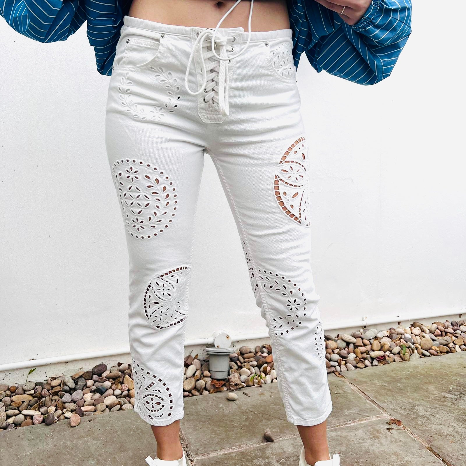 Lace up trousers sales topshop